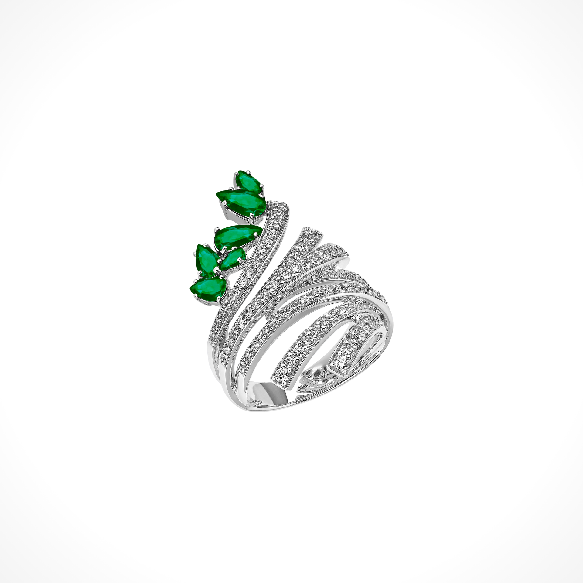 Mirage Ondas Ring Verde