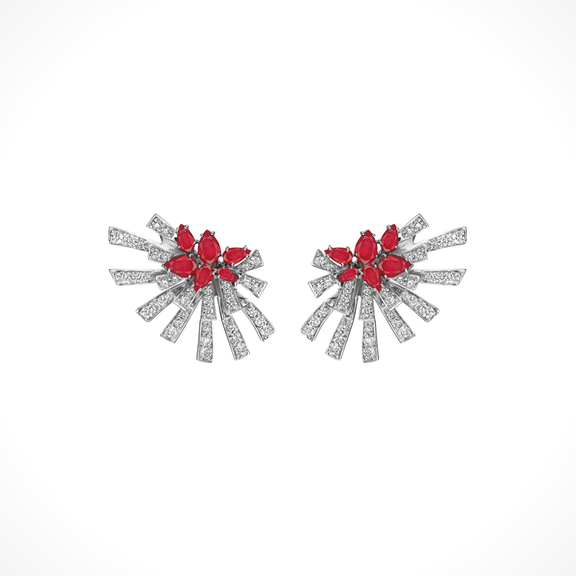 Mirage Aura Studs - Ruby