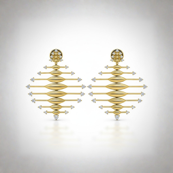 Tribal Osso Dourada Earrings