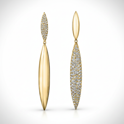 Tribal Dardo  Earrings - Yellow