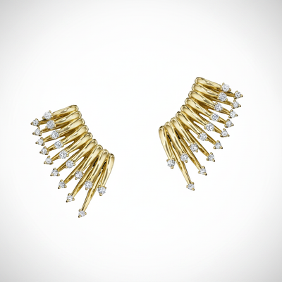 Tribal Ala Yellow Earrings