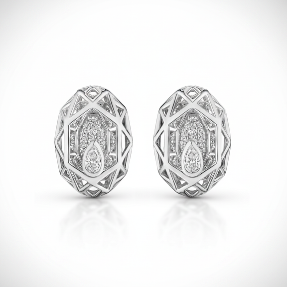 Estelar Prisma White Studs