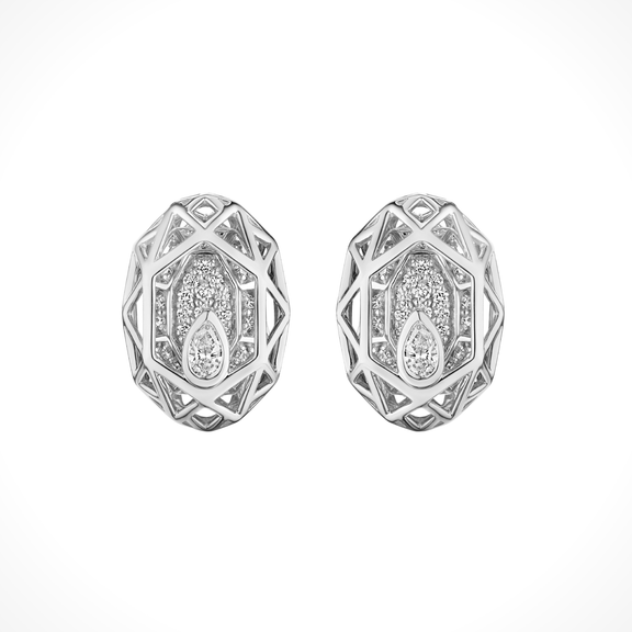 Estelar Prisma White Studs