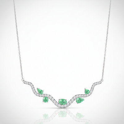 Mirage Ripple Emerald Necklace