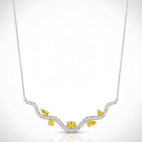 Mirage Ripple Citrine Necklace