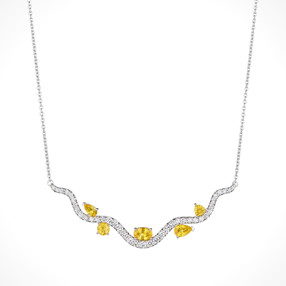 Mirage Ripple Citrine Necklace