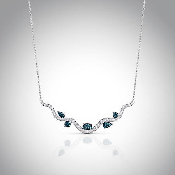 Mirage Ripple Blue Necklace