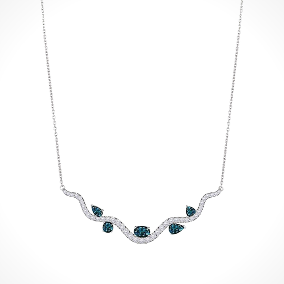 Mirage Ripple Blue Necklace