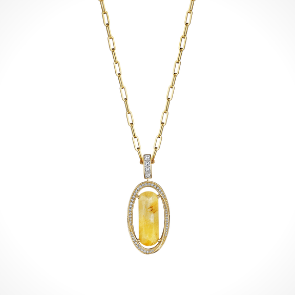 Onsa Quartzo Dourado Pendant